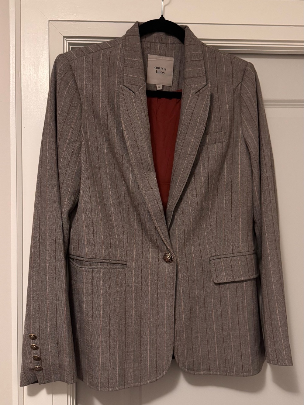 Taupe Pinstripe Blazer